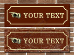 Personalised Vintage Style Finger Pointing Sign