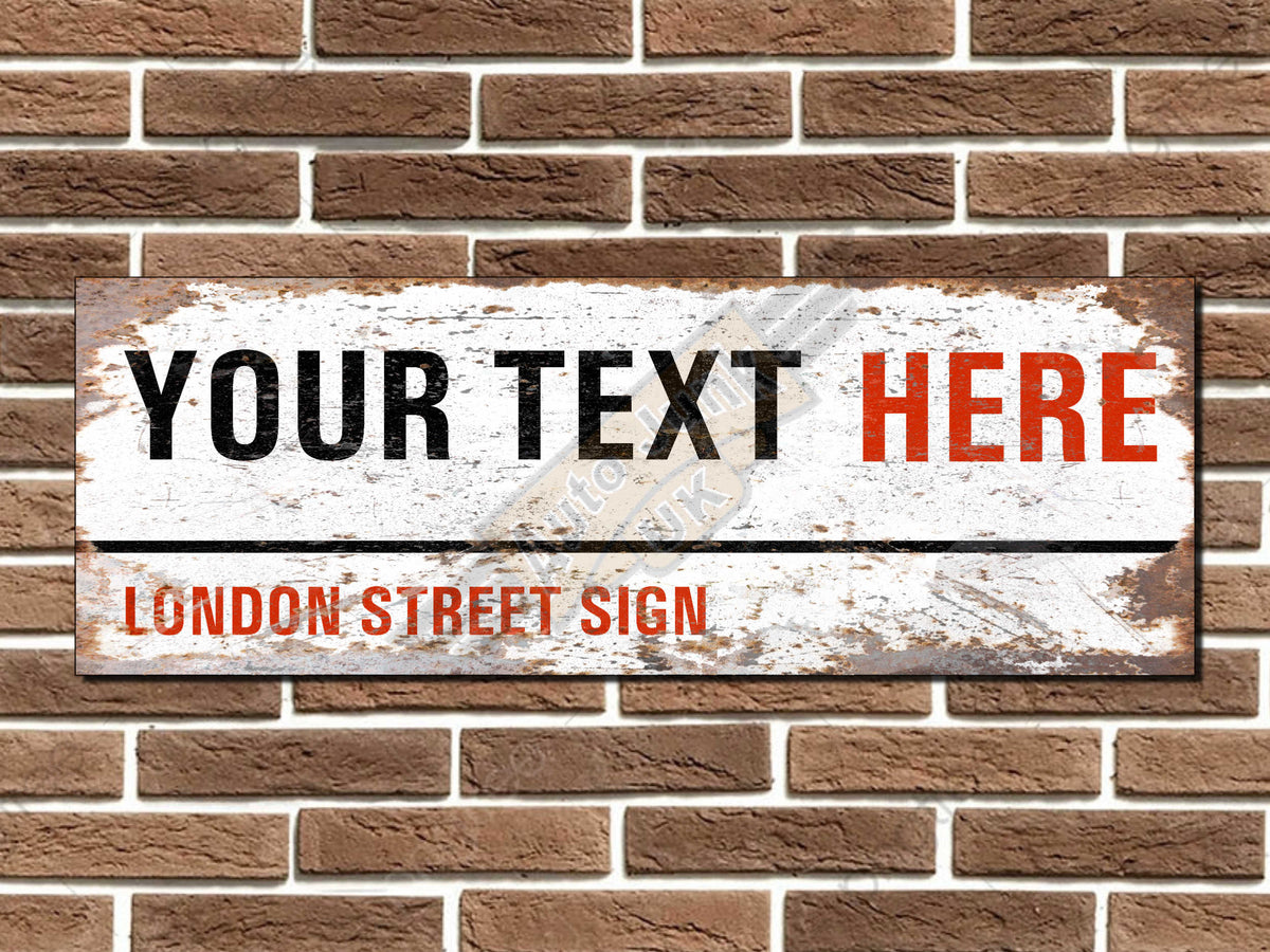 Personalised London Style Metal Street Sign