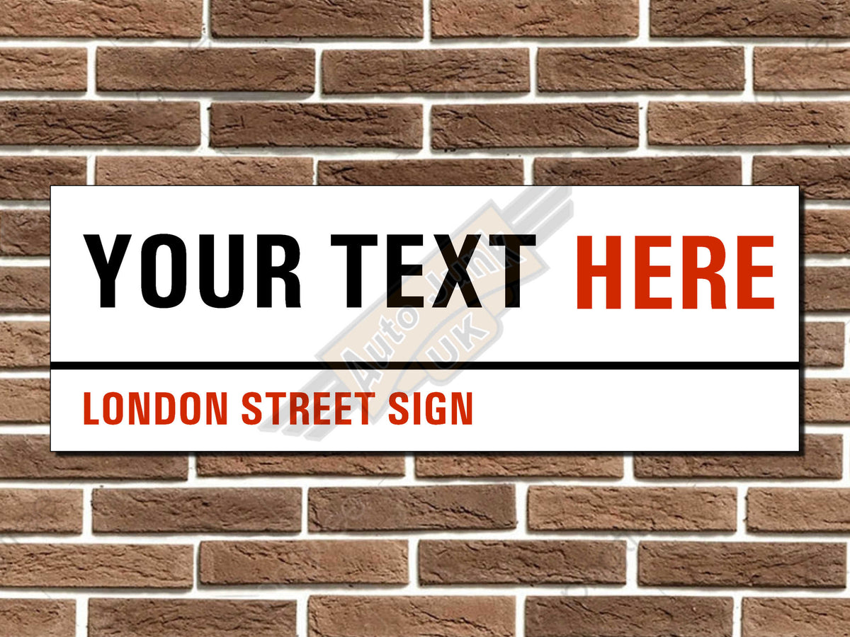 Personalised London Style Metal Street Sign
