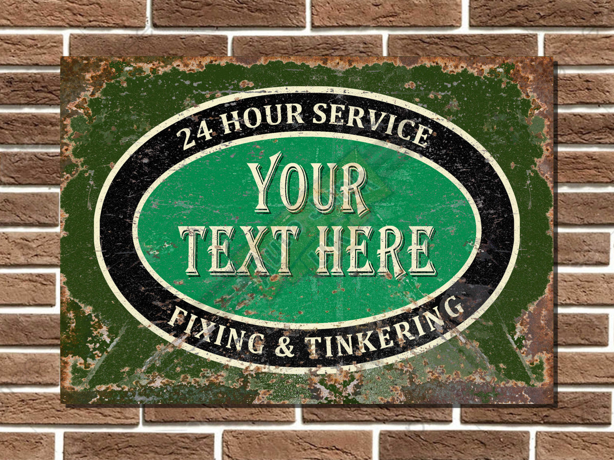 Personalised Landrover Style Metal Sign