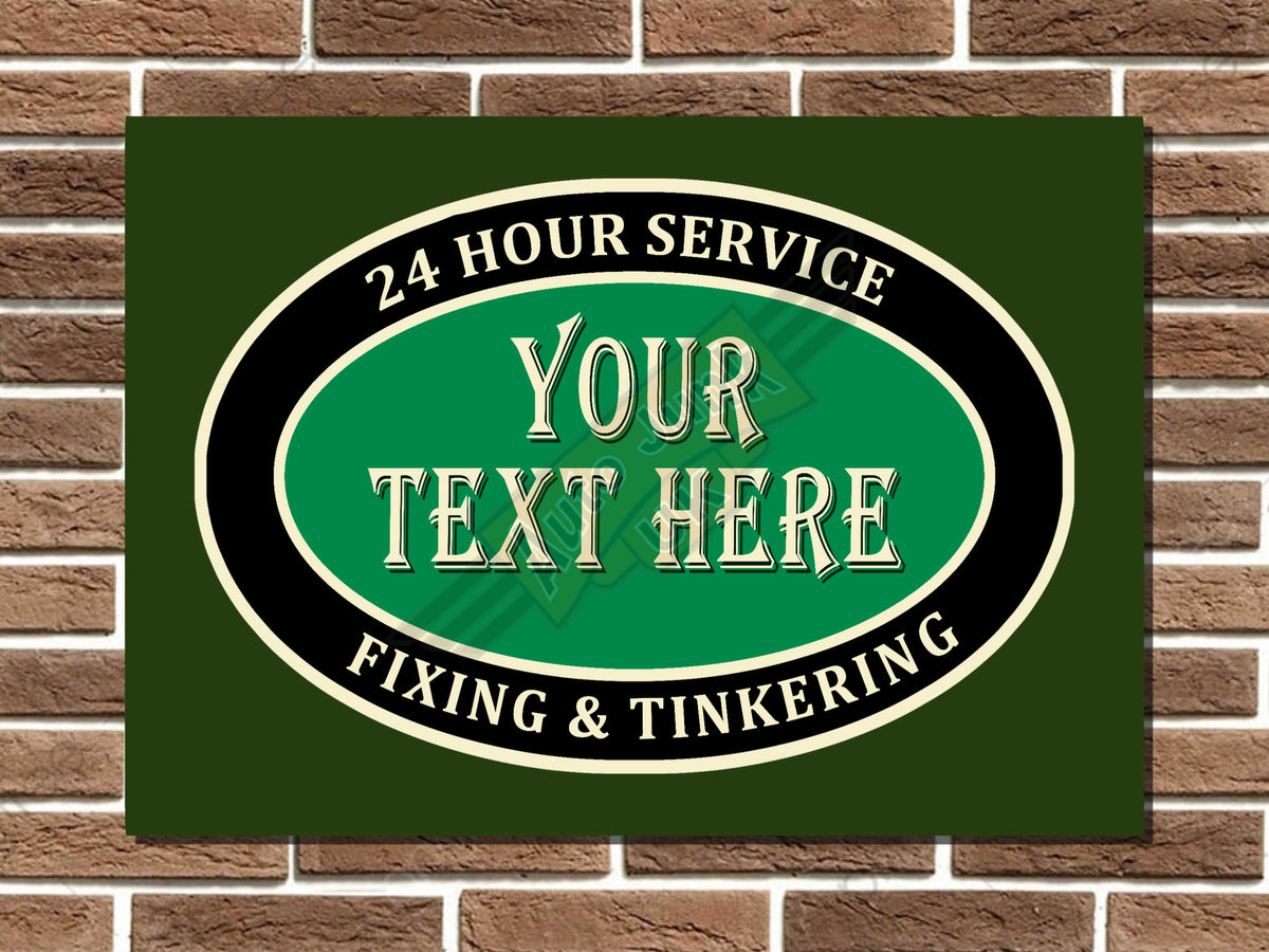 Personalised Landrover Style Metal Sign