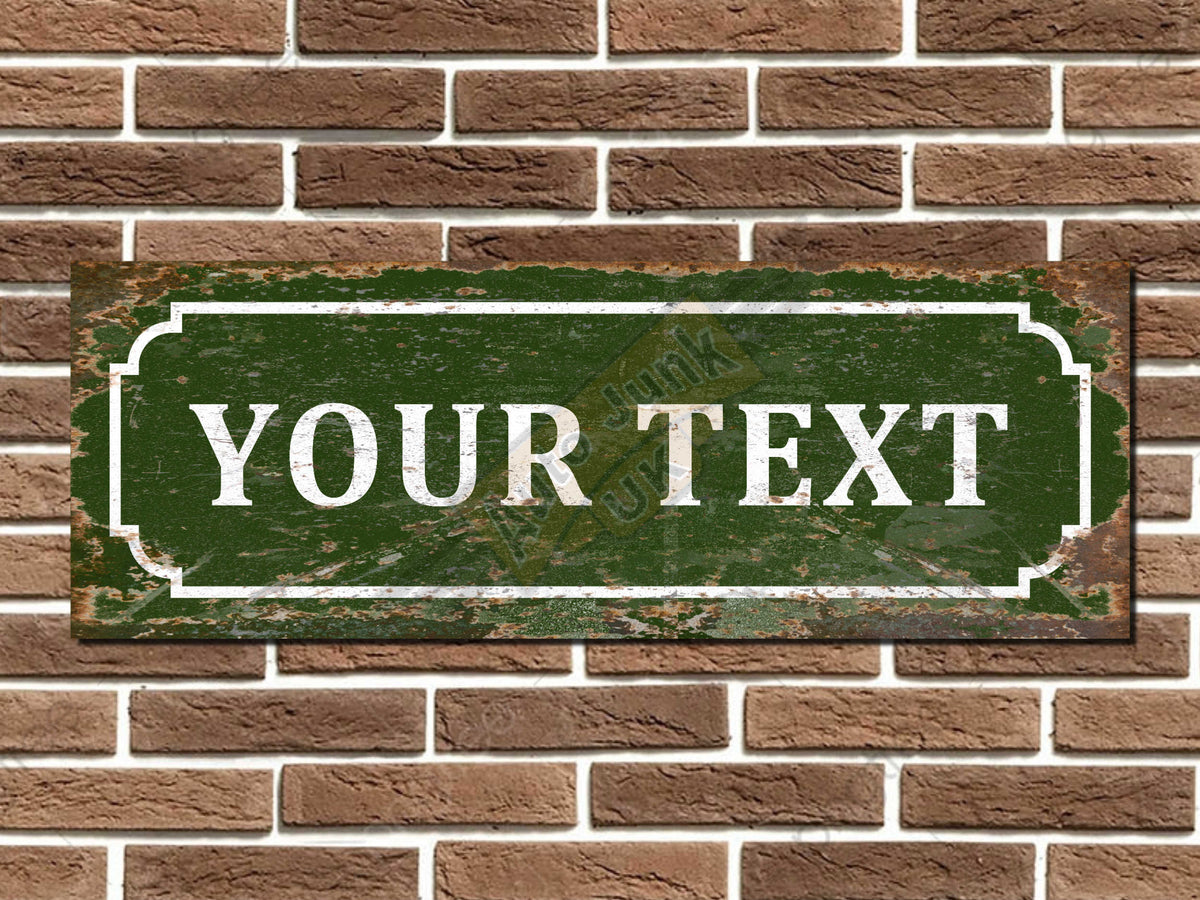 Personalised Vintage Style Metal Street Sign