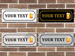 Personalised bar road sign vintage style