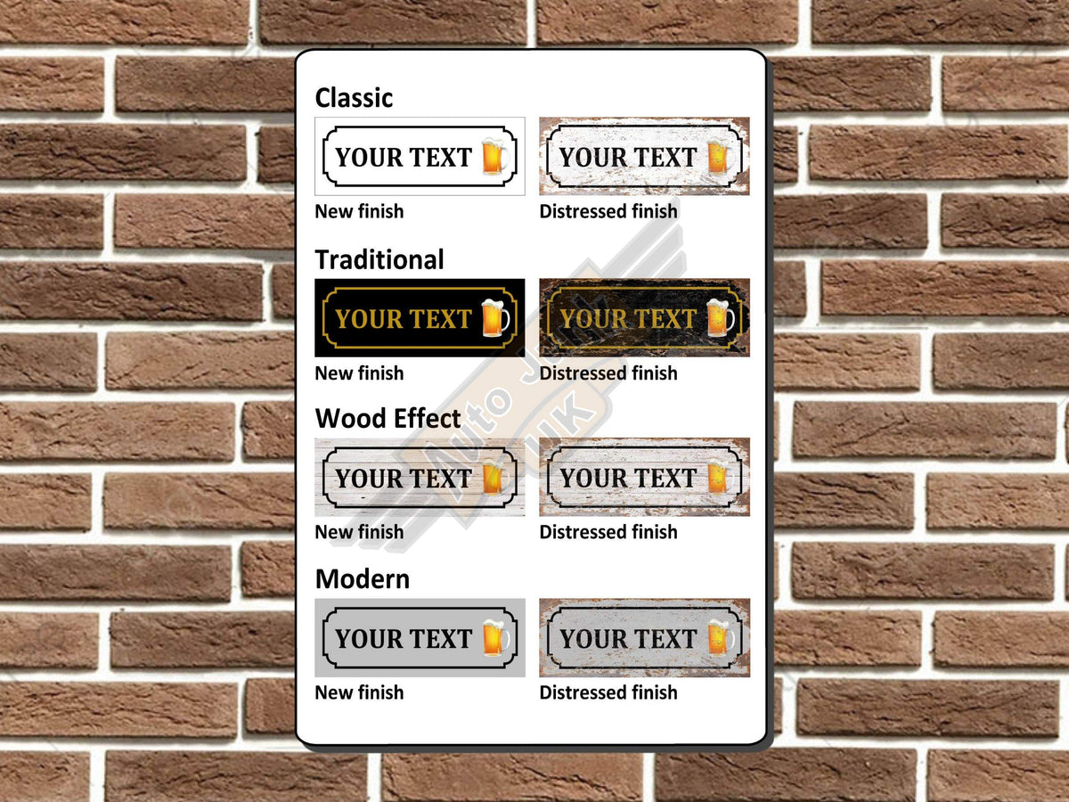 Personalised Bar Name Street Sign