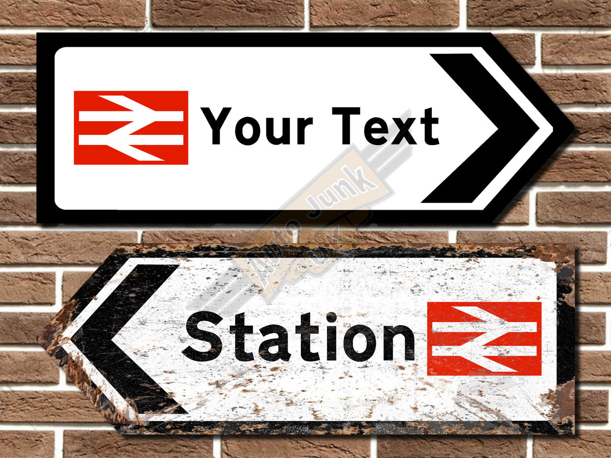 Personalised British Rail Railway Road Sign