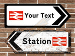 Personalised British Rail Railway Road Sign