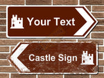 Personalised Castle Monument Road Sign