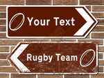 Personalised Rugby Road Sign