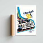 Peugeot Group B Rally Paper Poster