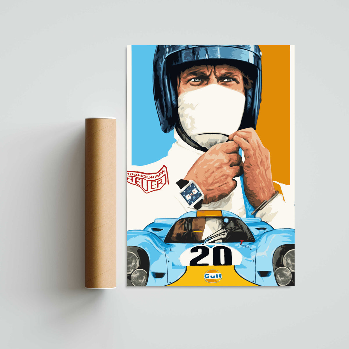 Porsche 917 Steve McQueen Paper Poster