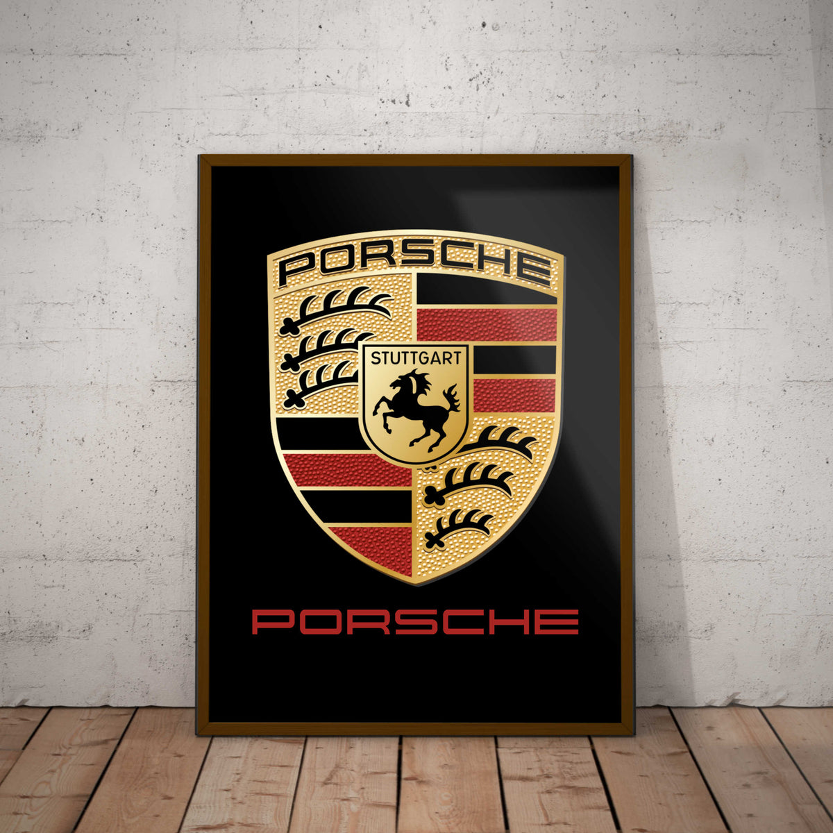 Porsche Emblem Paper Poster