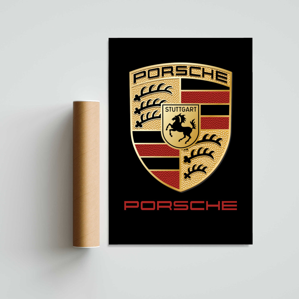 Porsche Emblem Paper Poster