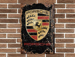 Porsche Crest Logo Metal Sign
