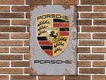 Porsche Crest Logo Metal Sign