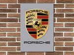 Porsche Crest Logo Metal Sign