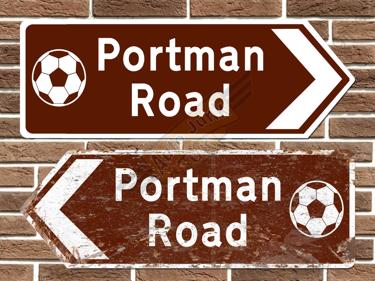 Portman Road Football Ground Metal Road Sign