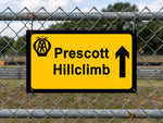Prescott Hillclimb AA Direction Street Sign