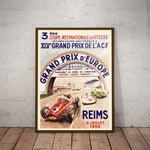 Reims Grand Prix 1959 Paper Poster