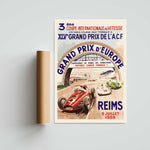 Reims Grand Prix 1959 Paper Poster
