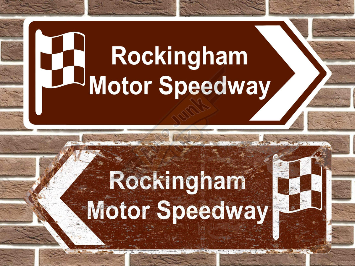 Rockingham Motor Speedway Metal Road Sign