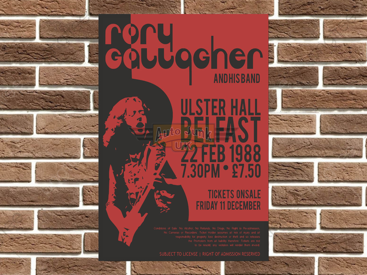 Rory Gallagher Metal Poster Sign