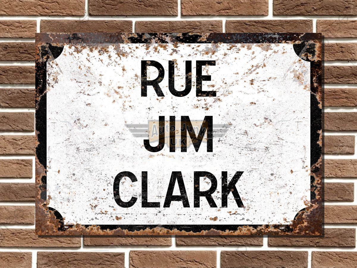 Jim Clark Metal Street Sign