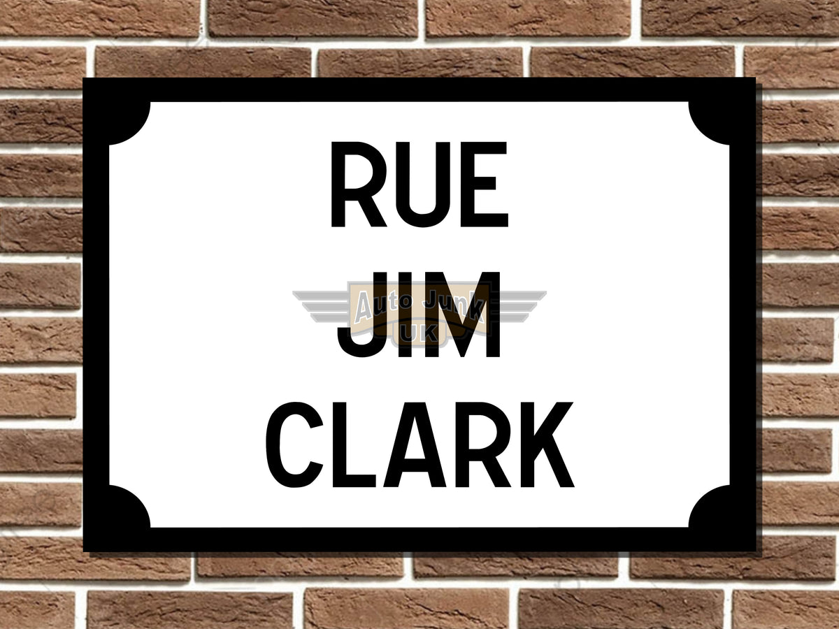 Jim Clark Metal Street Sign