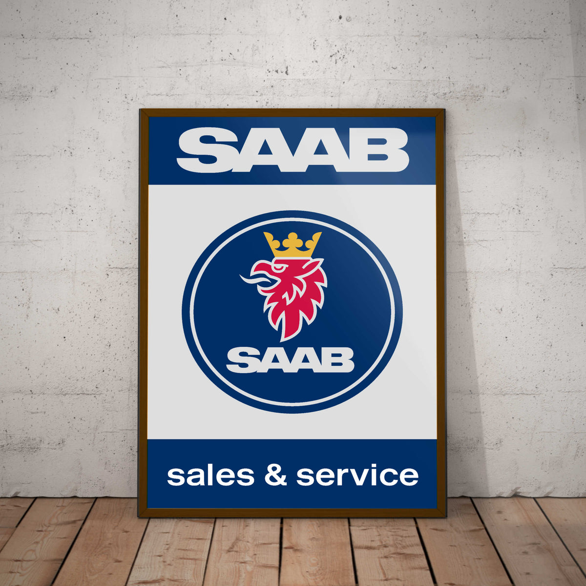SAAB Sales & Service Paper Poster