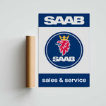 SAAB Sales & Service Paper Poster