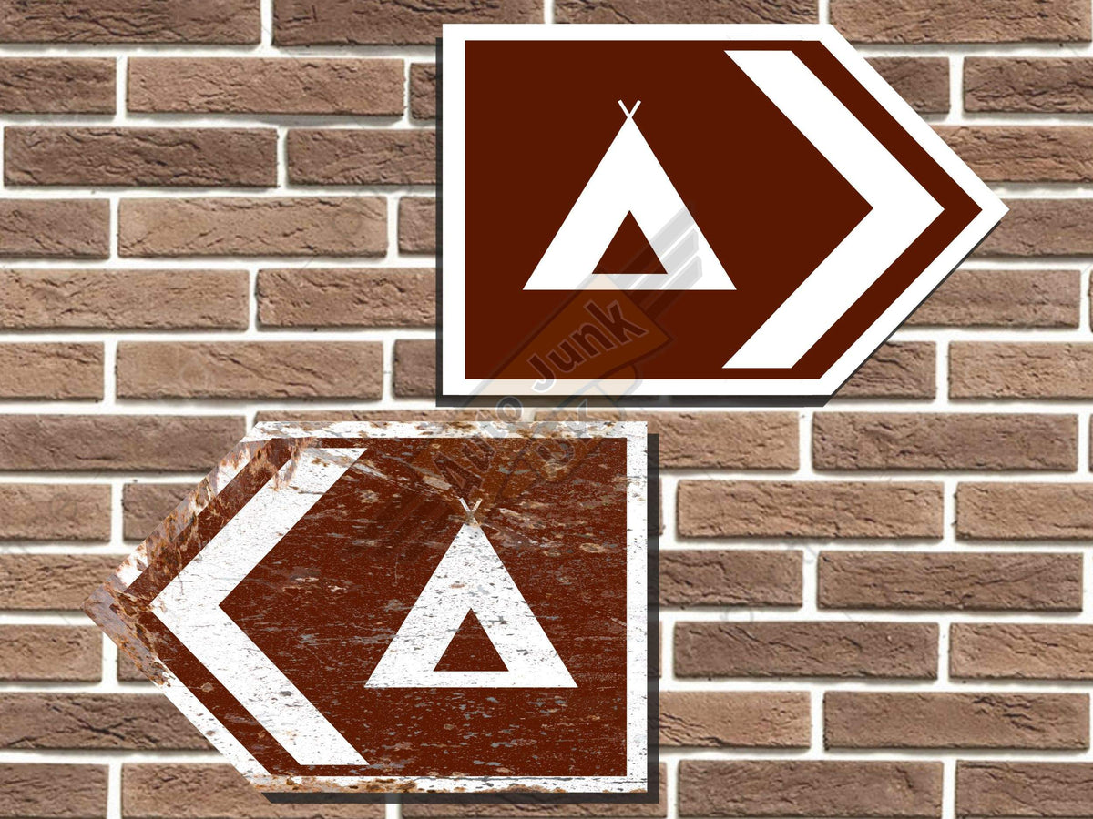 Camping Tent Symbol Short Tourist Road Sign