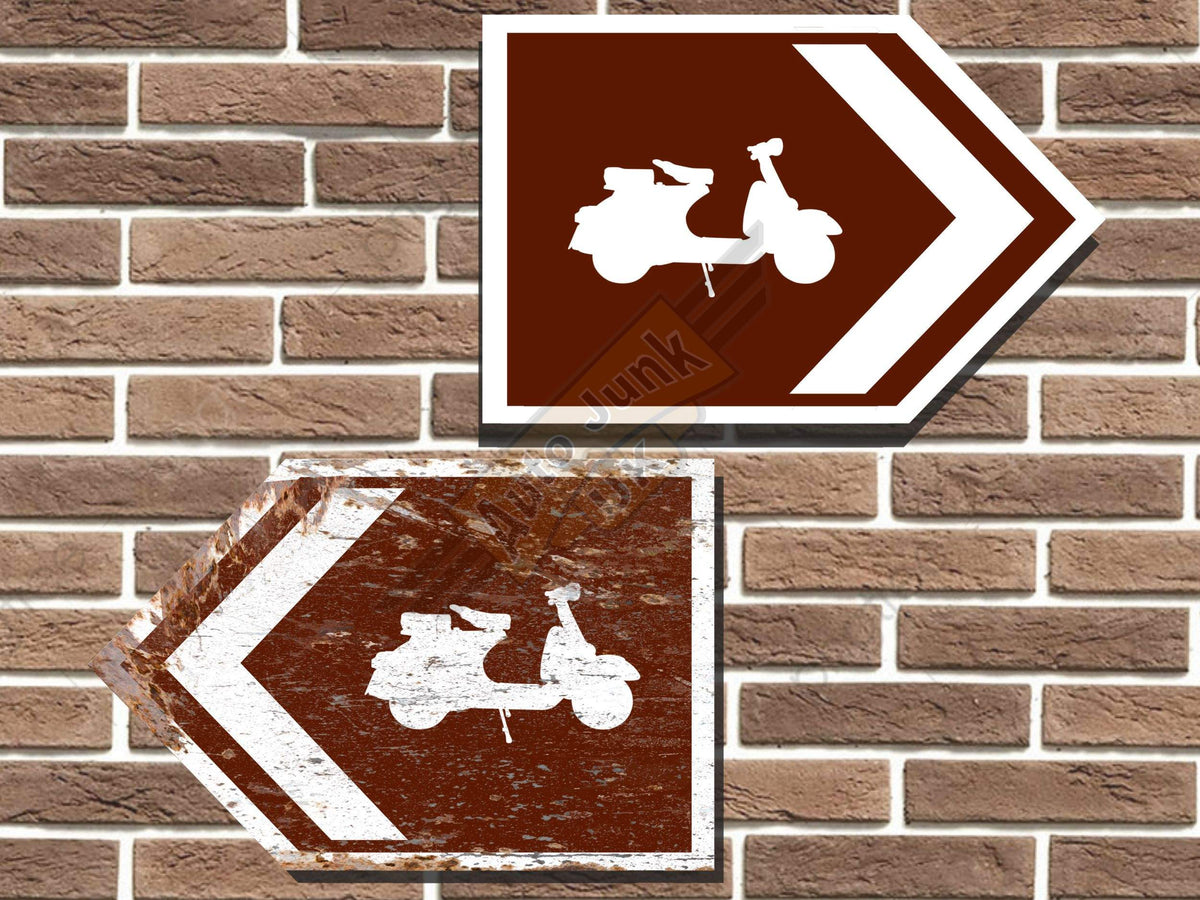 Scooter Symbol Short Tourist Road Sign
