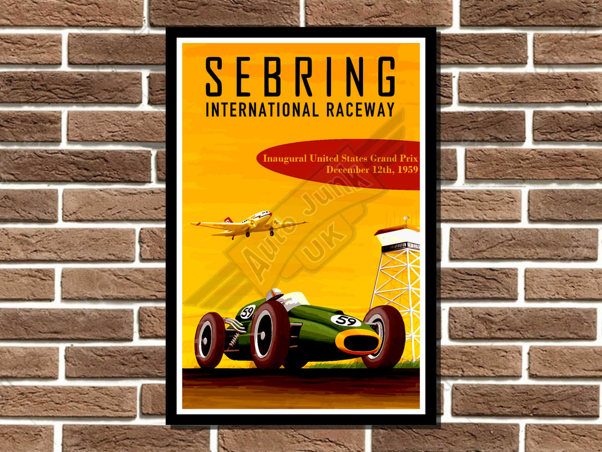 Sebring Grand Prix Metal Sign