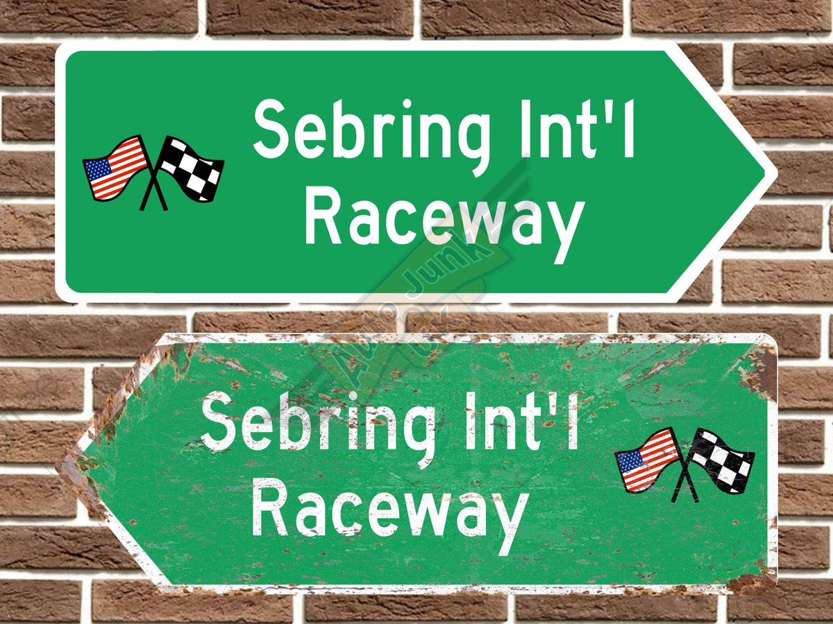 Sebring Raceway Metal Road Sign