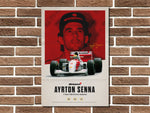 Ayrton Senna World Champion Metal Sign