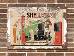 Shell Spirit and Motor Oils Metal Sign