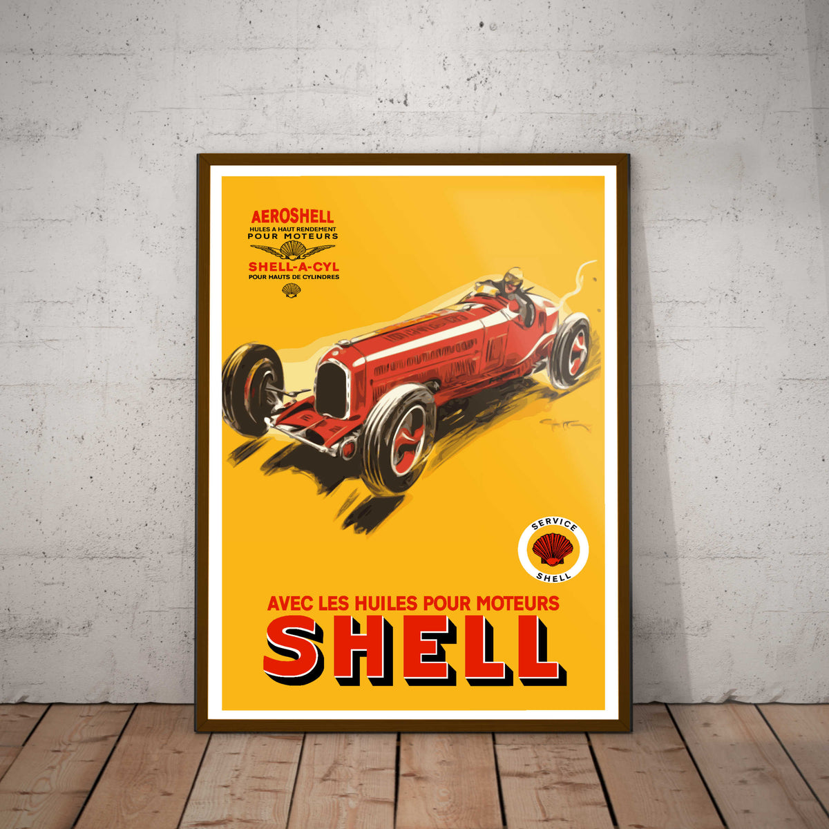 Shell Moteurs Paper Poster