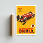 Shell Moteurs Paper Poster