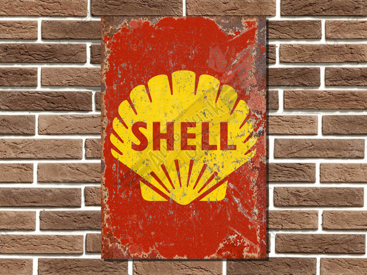 Shell Metal Sign
