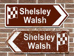 Shelsley Walsh Hillclimb Metal Road Sign