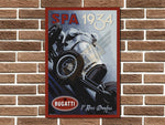 Spa 1934 Bugatti Metal Sign