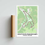 Spa Francorchamps Circuit Map Paper Poster