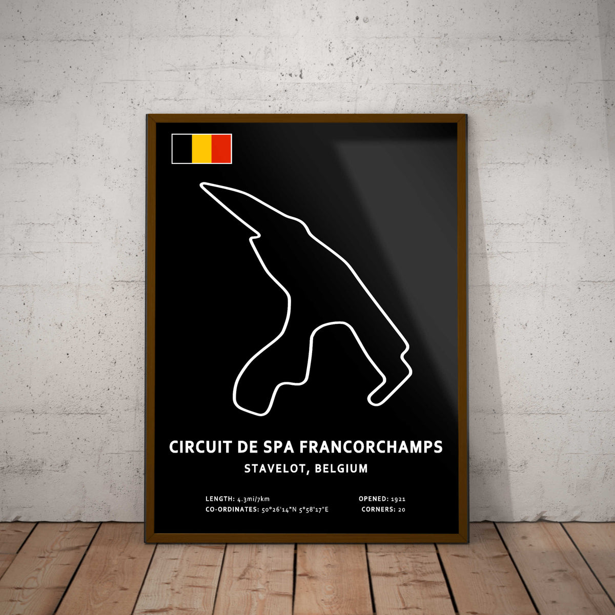 Spa Francorchamps Circuit Paper Poster