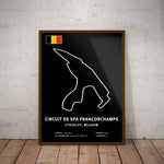 Spa Francorchamps Circuit Paper Poster