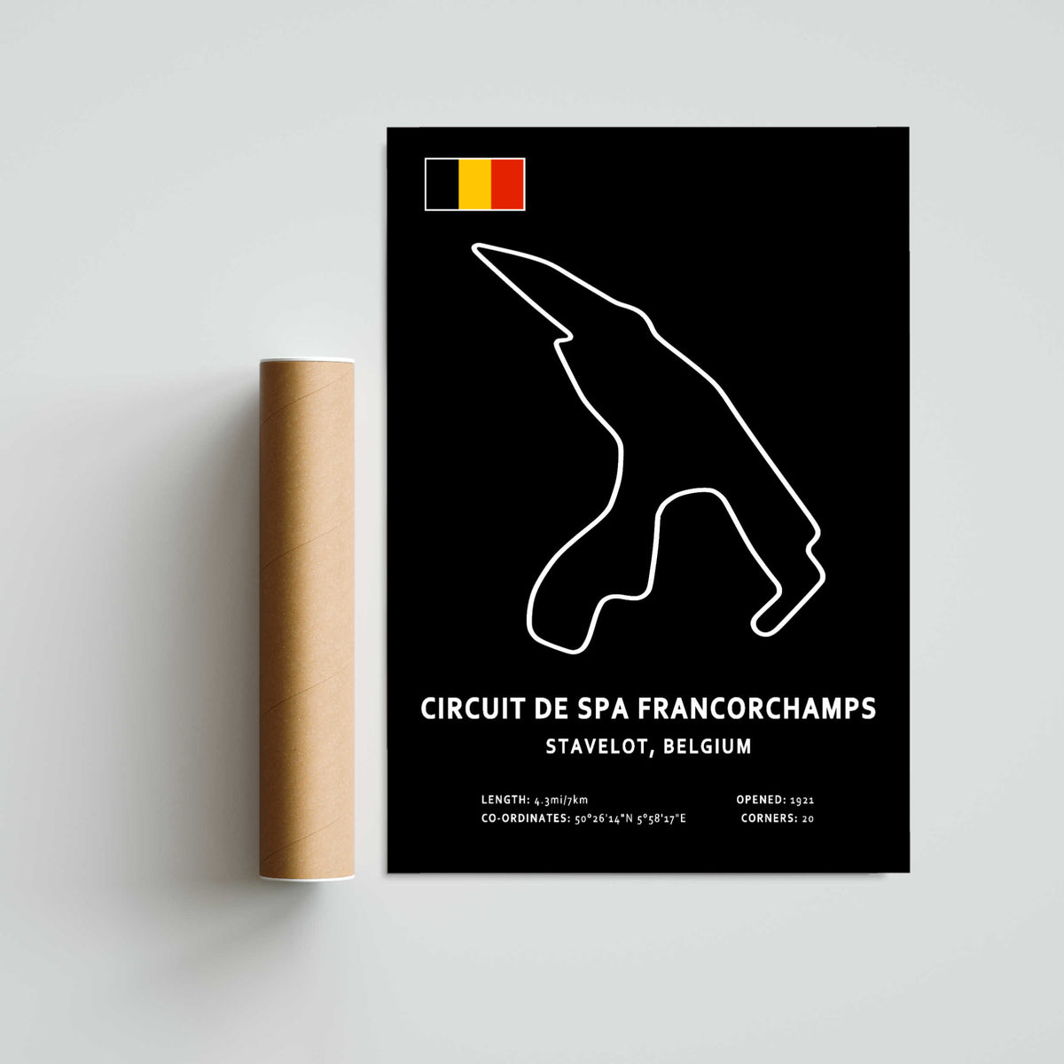 Spa Francorchamps Circuit Paper Poster