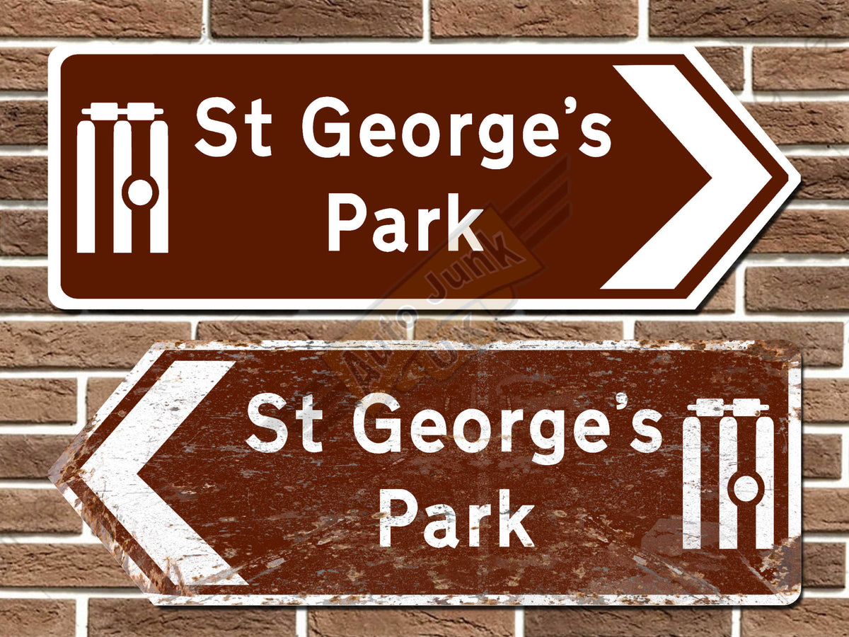 St George's Park Cricket Ground Metal Road Sign
