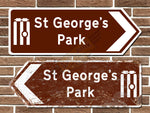 St George's Park Cricket Ground Metal Road Sign