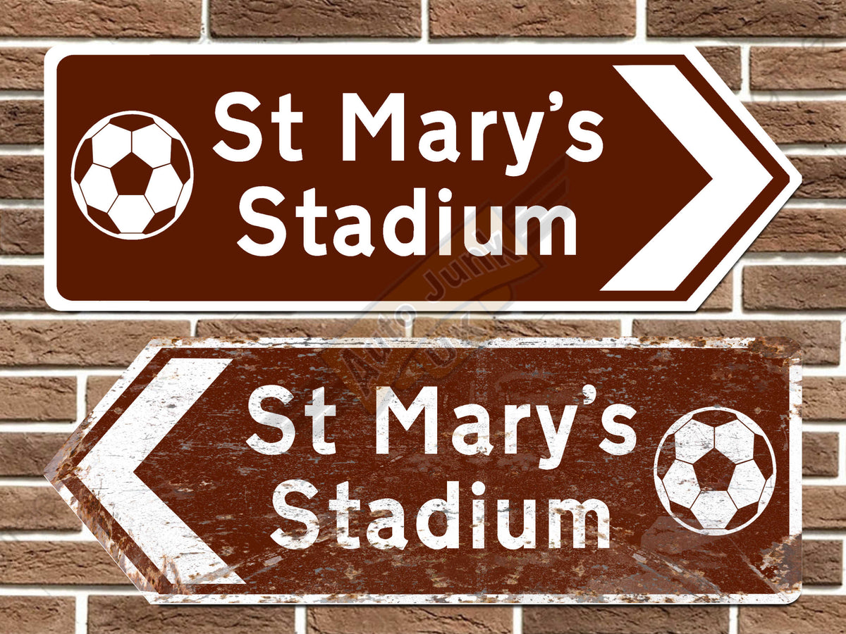 St Mary's Stadium Football Metal Road Sign