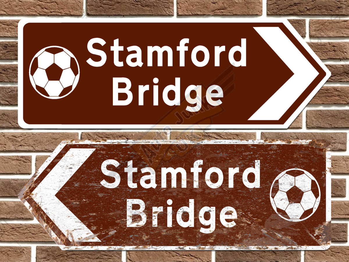 Stamford Bridge Football Ground Metal Road Sign