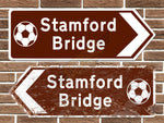 Stamford Bridge Football Ground Metal Road Sign