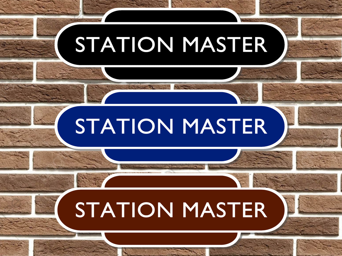 Station Master Railway Totem Sign